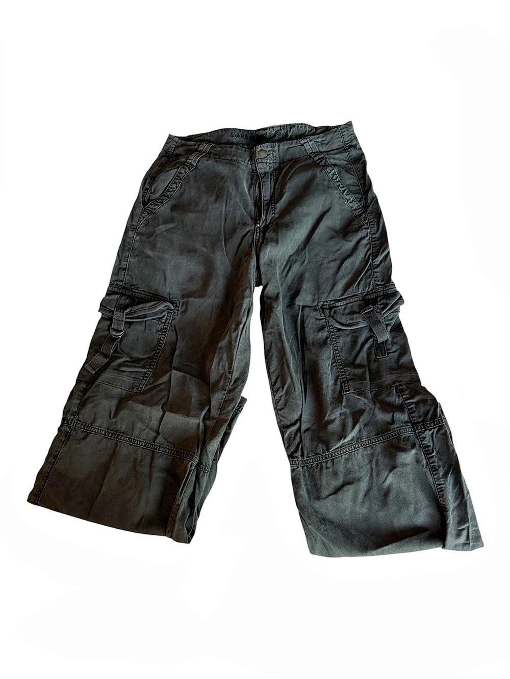 American Eagle Outfitters Dark Grey Wide Leg Cargo Pants